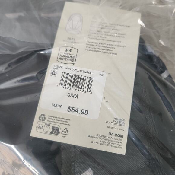 Under Armour UA Hustle 3.0 Camo Black Metallic Gold Backpack Gym Travel School - Picture 5 of 10